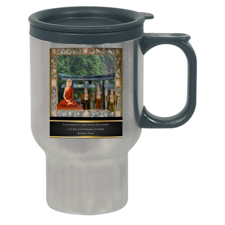 Buddhas at Temple Travel Mug