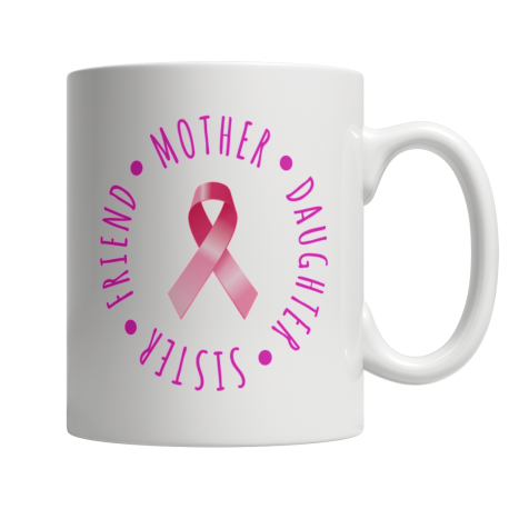 Courage Ribbon  Mug  Mother  Daughter  Sister  Friend