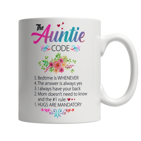 The Auntie Code  White Mug