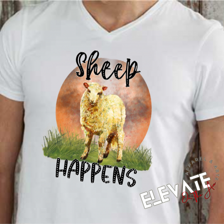 Sheep Happens - (Graphic T-Shirt)