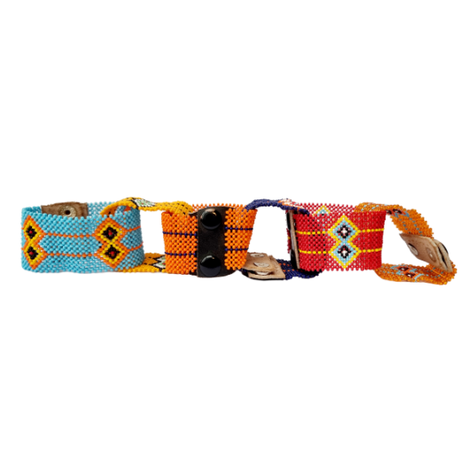 Maasai Bracelet with Leather M