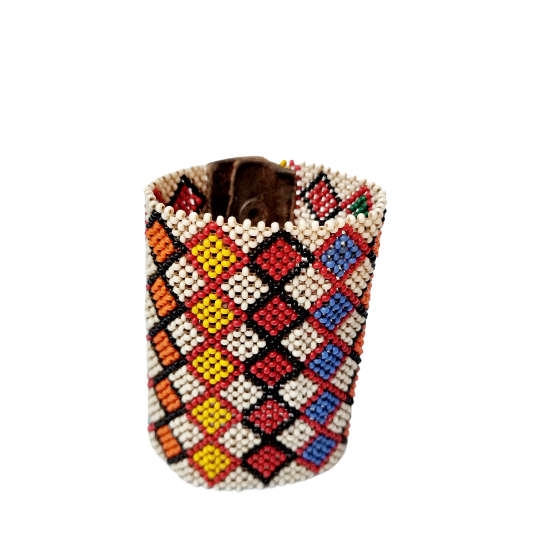 Wrist Bracelet with Leather Large