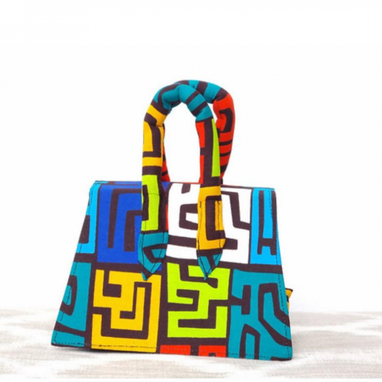 Ankara African Print mini handbag