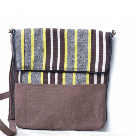 Bakir stripe fabric, crossbody bag