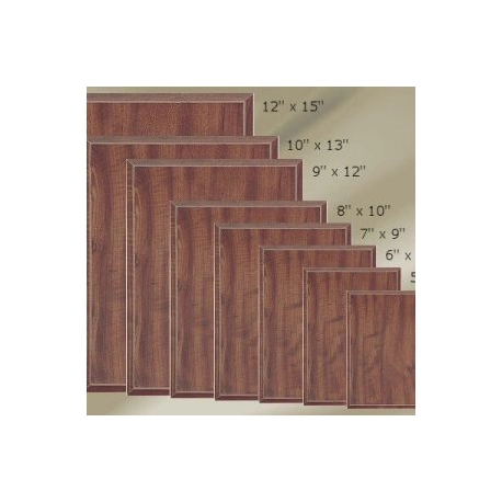 10.5×13 Simulated Cherry Wood Plaque w/ Plate
