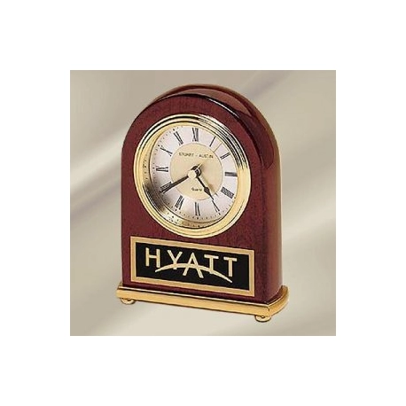 Piano Finish Rosewood Arch Clock