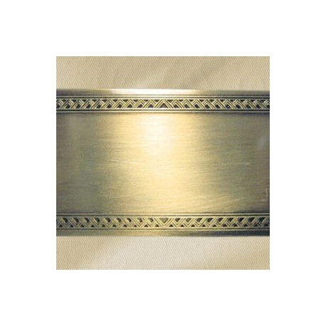 Brass Antique Plate, Decorative Rectangle with embossed edges