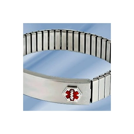 Men’s Silver Medical ID Bracelet w/ Band