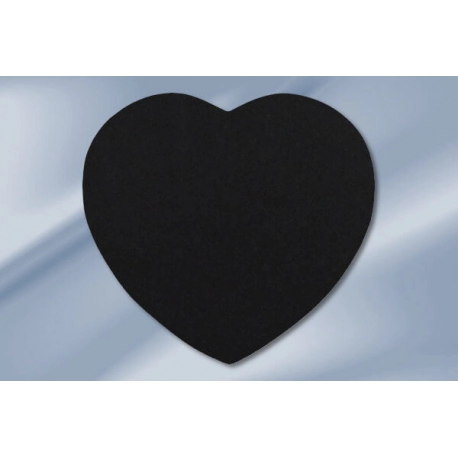 Black Marble Tile 5″x5″ Heart Shape Memorial Marker