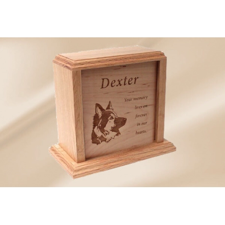 Oak Stand Up Urn Small