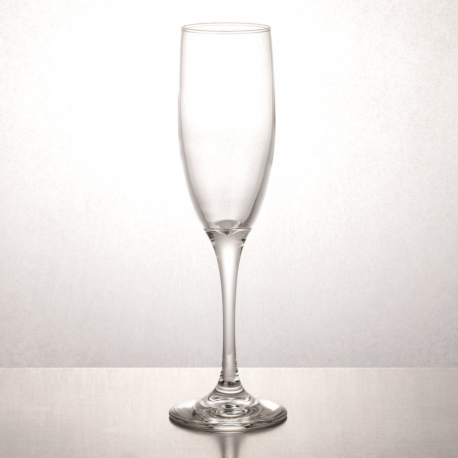 Glass Champagne Flute, Pair, Engraved