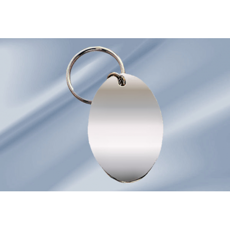 Silver Oval Keychain