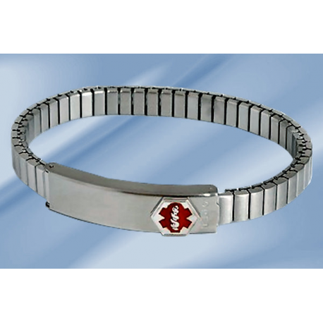 Women’s Silver Medical ID Bracelet w/ band