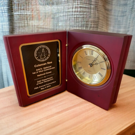 Rosewood Book Clock
