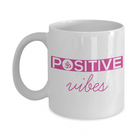 Positive Vibes Mug Pink