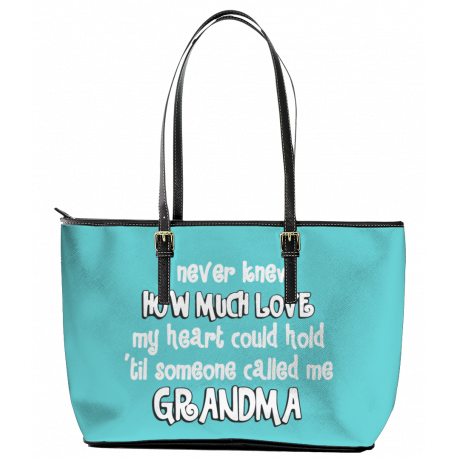 I never Knew Leather Tote Bag (Large)