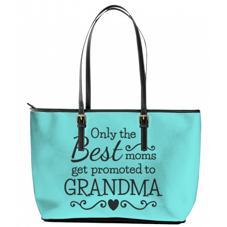 Only the Best Moms Leather Tote Bag (Large)