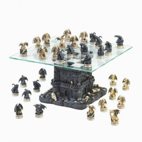 Black Tower Dragon Chess Set 10015192
