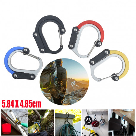 Carabiner Rotating Hook Clip Non-Locking Strong Clips for Camping Fishing Hiking Travel Backpack