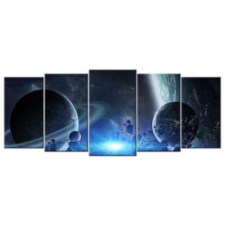 Group Of Planets 2 - 5 panels