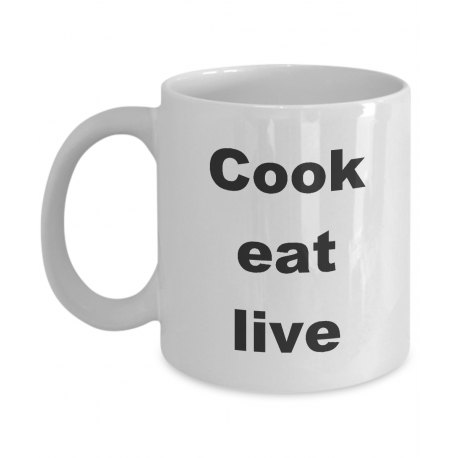 Cook Eat Live Mug