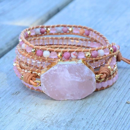 Pink Quartz Bracelet For Women