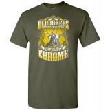 Old Bikers Never turn Gray! We Turn Chrome! Yellow Design T-Shirt Unisex