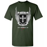 (SALE!) FaithBikers.com Shield and Wings Branded Logo T-Shirt (Unisex)