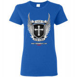 (SALE!) FaithBikers.com Shield and Wings Branded Logo Women's T-Shirt