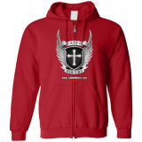 (SALE!) FaithBikers.com Shield and Wings Logo Zippered Hoodie