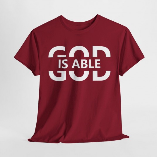 God Is Able T-Shirt   Inspirational Christian Apparel   Faith-Based Clothing for All