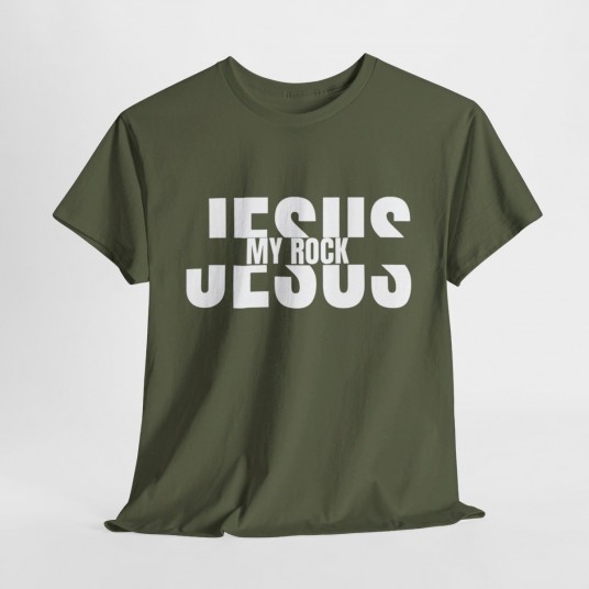 Jesus My Rock T-Shirt - Faith-Based Christian Apparel for Patriots