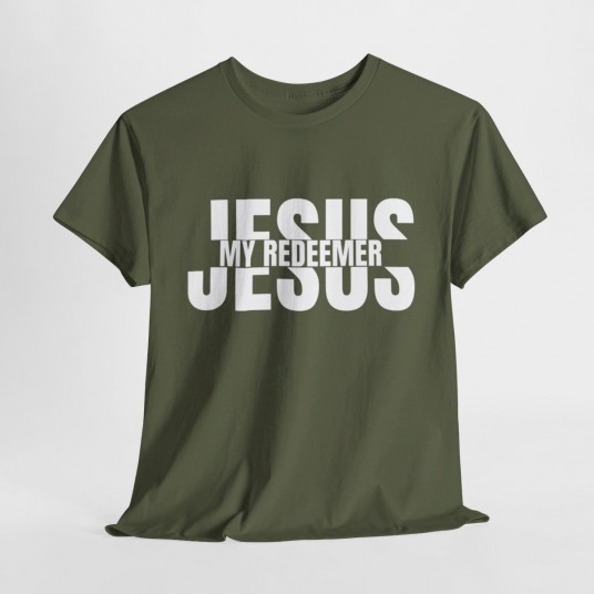 Jesus My Redeemer T-Shirt - Faith-Based Christian Apparel for Patriots