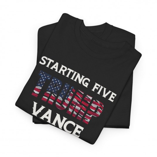 Starting 5 T-Shirt - Trump  Vance  RFK Jr  Musk  Gabbard - Go Vote 