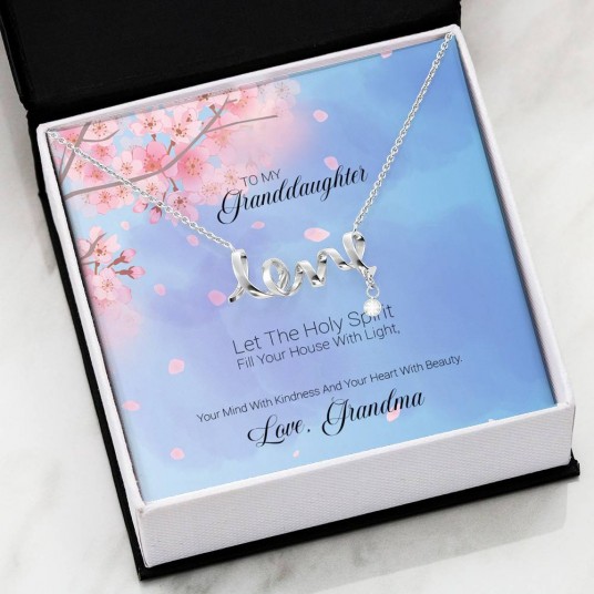 Love, Grandma-Cross Necklace Message Card