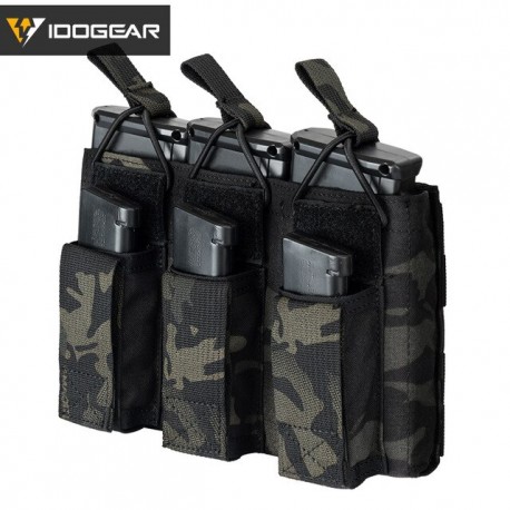 Tactical Magazine Pouch Mag Carrier Triple Open Top 5.56 Pistol MOLLE Mag Pouch