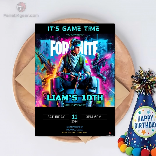 Fortnite Birthday invitation