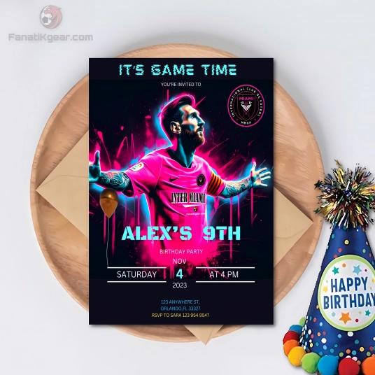 Messi Birthday invitation