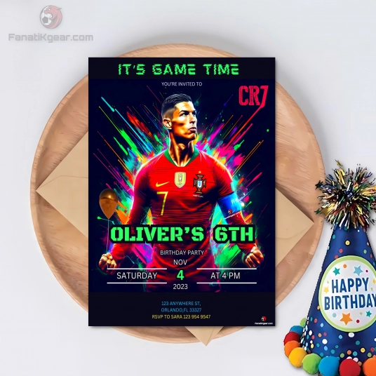 Ronaldo birthday invitation