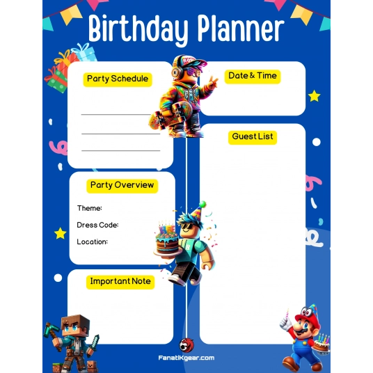 Complimentary -  Birthday planner