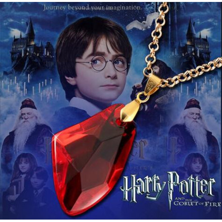 Harry Potter Necklace The Sorcerer's Red Crystal Magic Philosophers Stone