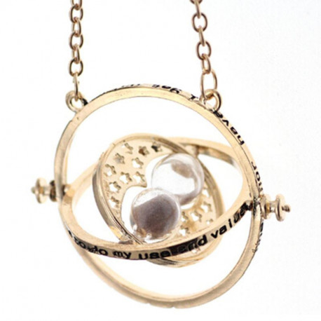Harry Potter Time Turner Gold Pendant Necklace for Women