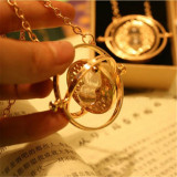 Harry Potter Time Turner Gold Pendant Necklace for Women