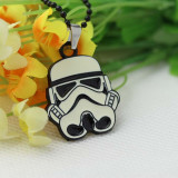 Star Wars Stormtrooper Silver/Black Metal Pendant Necklace