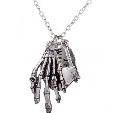 The Walking Dead Hands Cross Bow Pendant Necklace