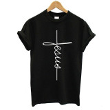 Jesus Cross T-Shirt for Women Short Sleeve