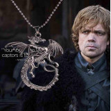 Game of Thrones Dragon Silver Metal Pendant Necklace