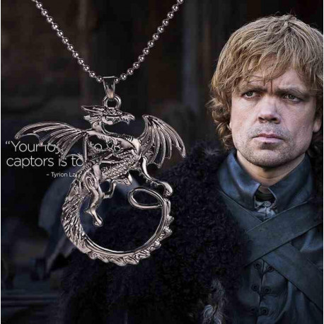 Game of Thrones Dragon Silver Metal Pendant Necklace
