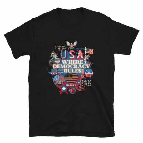T-Shirt Unisex  - 'Where Democracy Rules'