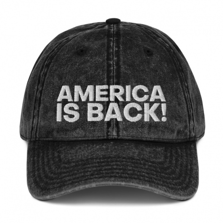 Vintage Cotton Twill Cap - 'America Is Back'